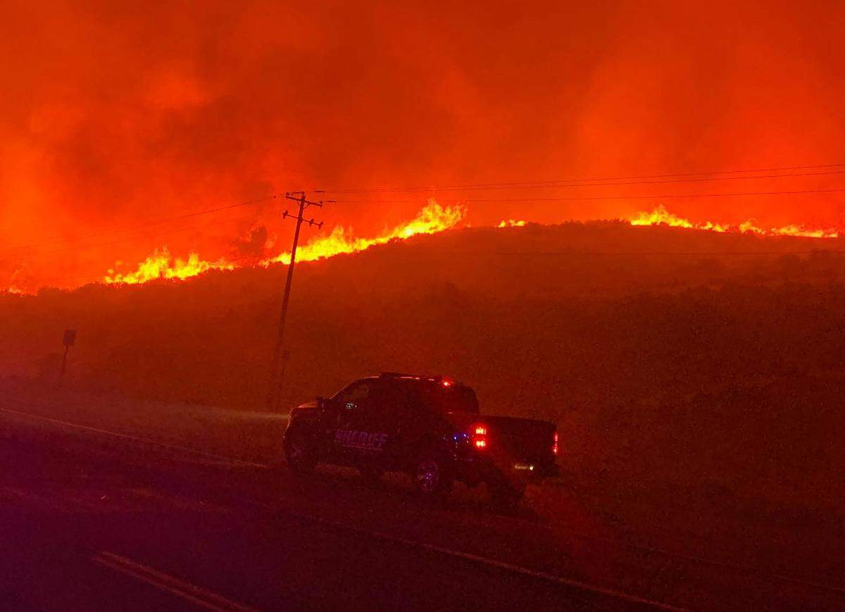 A CodeRed alert was sent to residents in the neighborhoods along Columbia Road, the Boise Fire Department said.