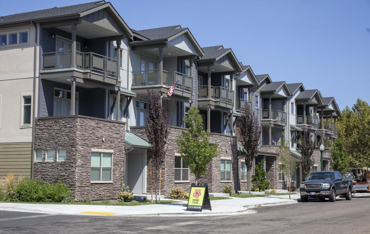Bill Truax’s Parkway Station development in Garden City includes these three-story “cottages” located on 42nd Street.