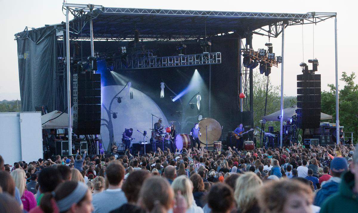 Imagine Dragons performed at Outlaw Field in 2013.