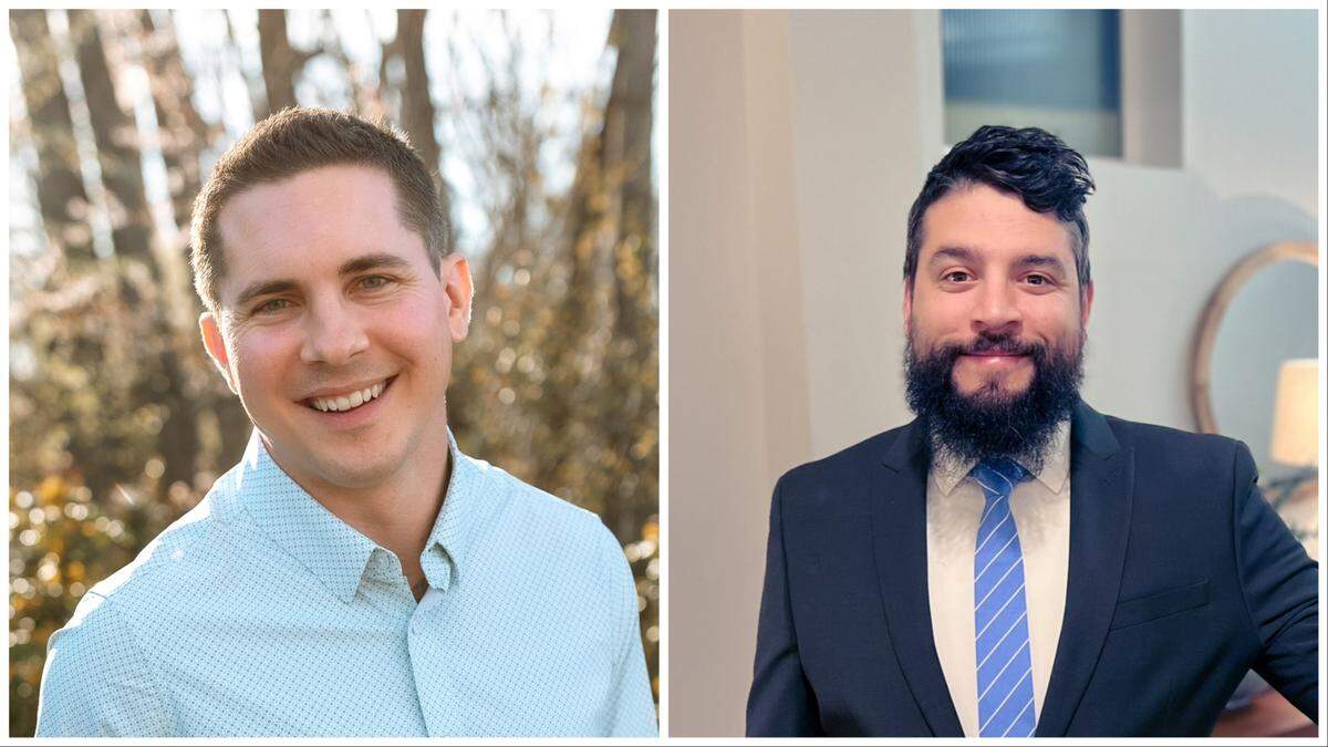 Two candidates are running in the Democratic primary for Ada County Commission: Jonathan Lashley, left, in District 1 and Devin Gutierrez in District 3.