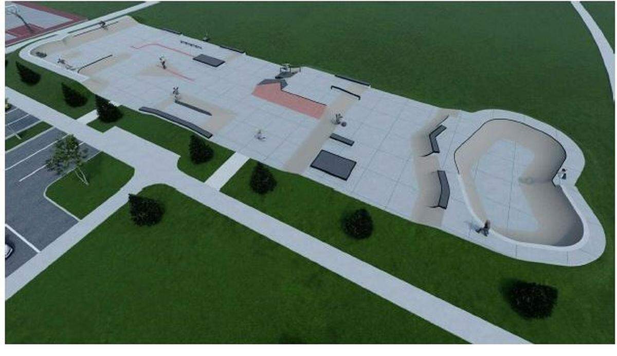 The skatepark will have about 15,000 square feet.