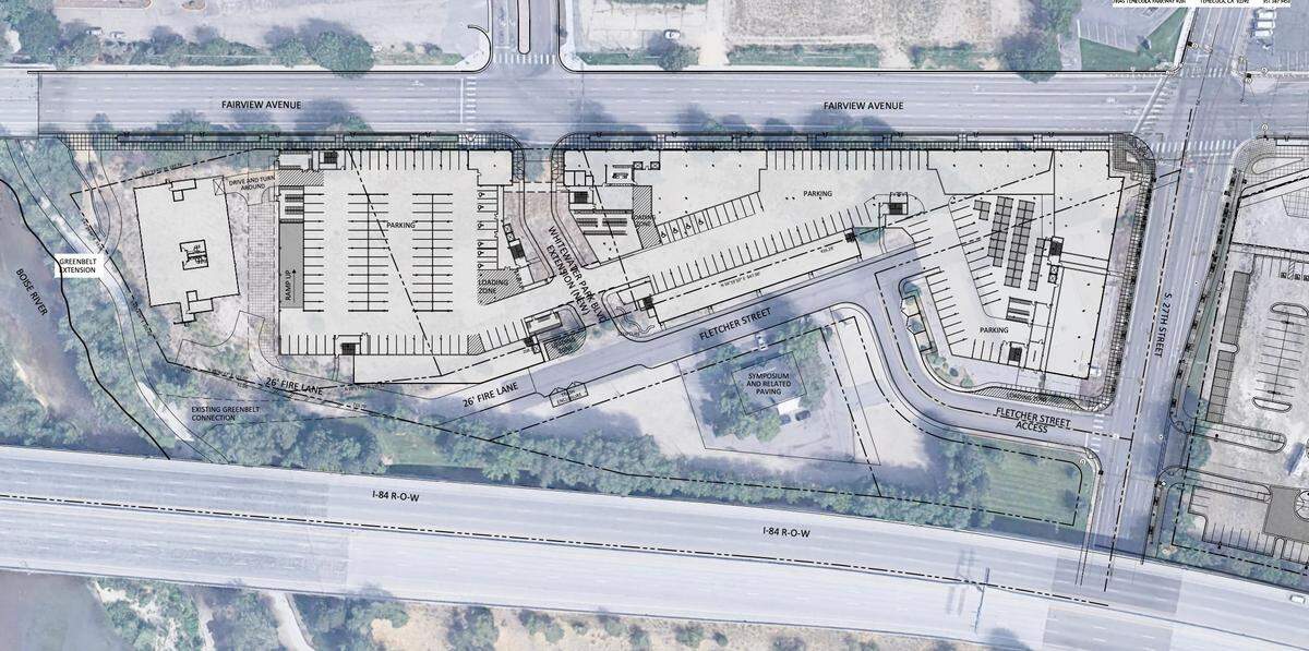 The proposed 27th & Fairview Apartments would be built just south of West Fairview Avenue east of the Boise River.