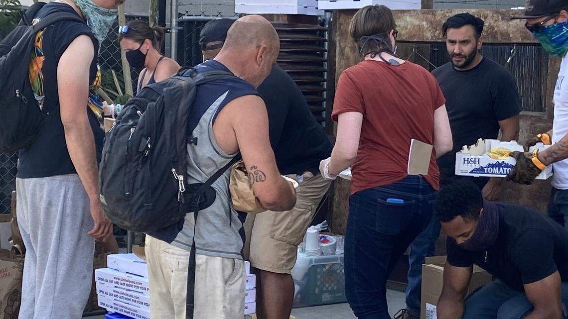 Former Boise State star Doug Martin helps Boise Radical Mutual Aid feed the homeless