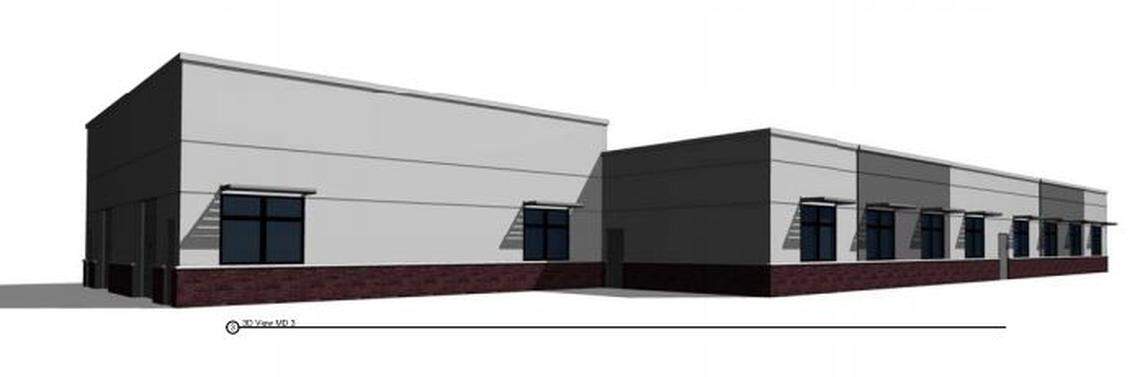 A rendering of the 10,000-square-foot office building proposed by Berry Family LLC at 9025 S. Federal Way, adjacent to Micron Technology Inc.