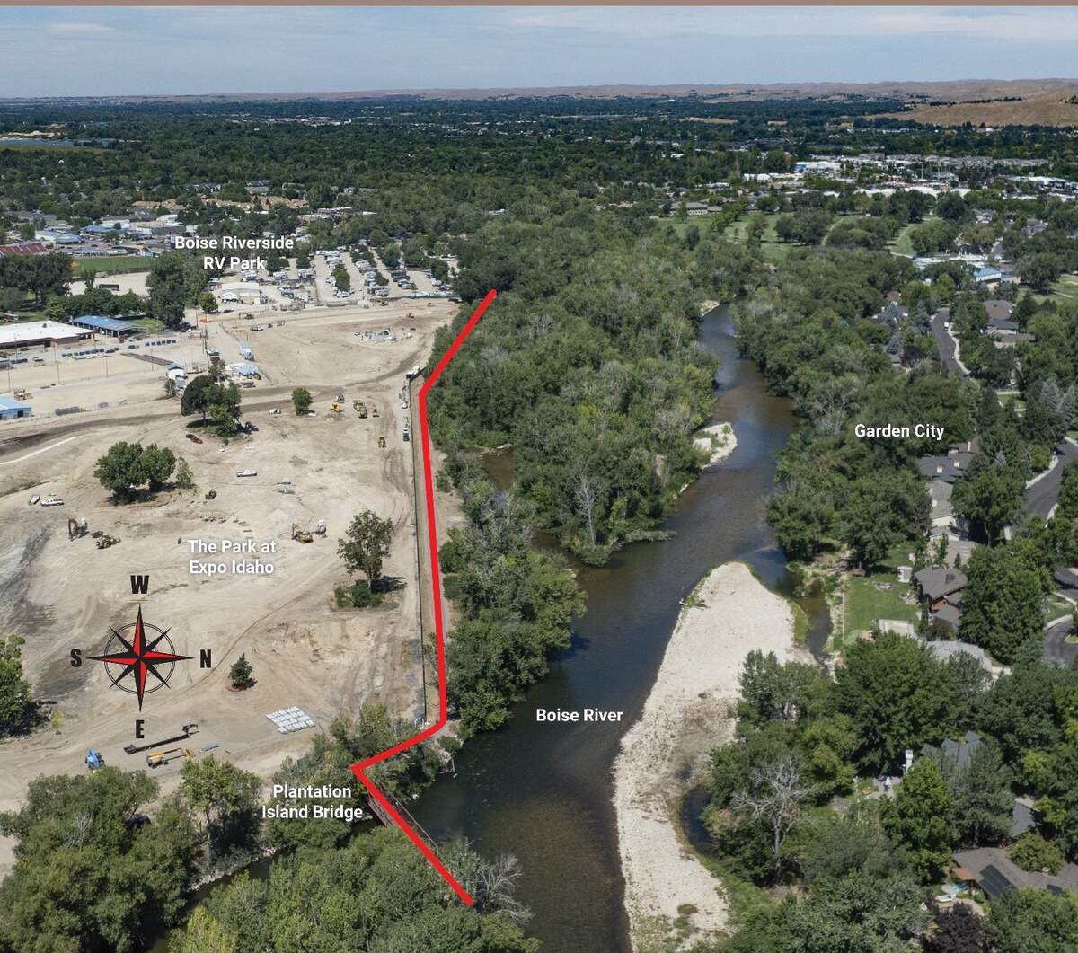 An image outlines the section of the Greenbelt that will be affected by the closure.