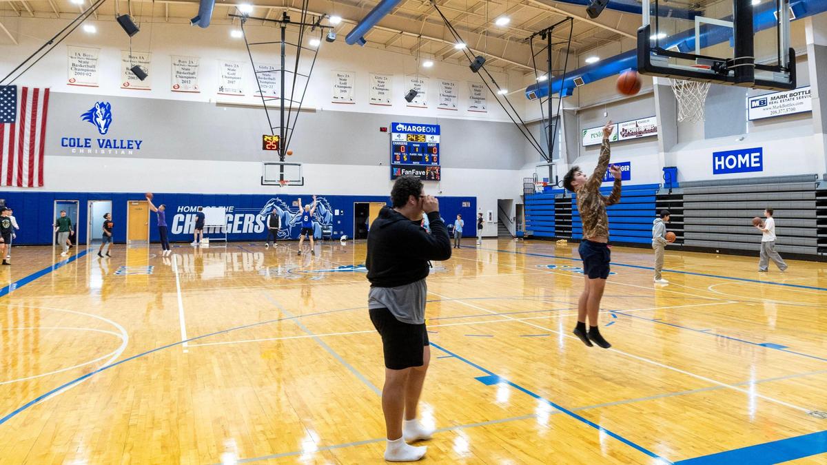 The gymnasium is one of the more modern additions Cole Valley Christian School made to the old Meridian High building. Cole Valley’s new campus would include a sports complex in northwest Meridian near Owyhee High School.