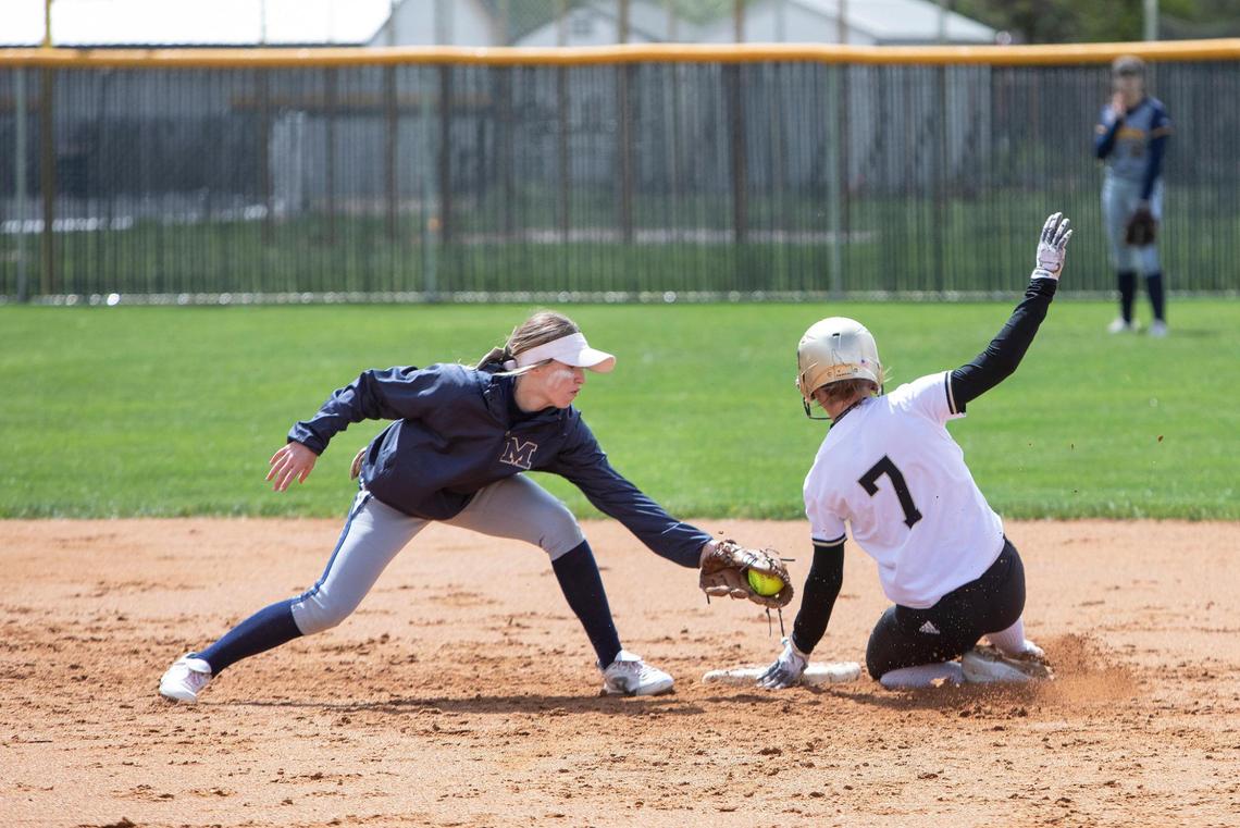 Meridian’s Penelope Klinger, left, is one of five starters back for the Warriors.