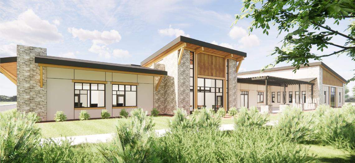 This rending shows a future office building for Ahrens DeAngeli Law Group at 3244 E. Barber Valley Drive.