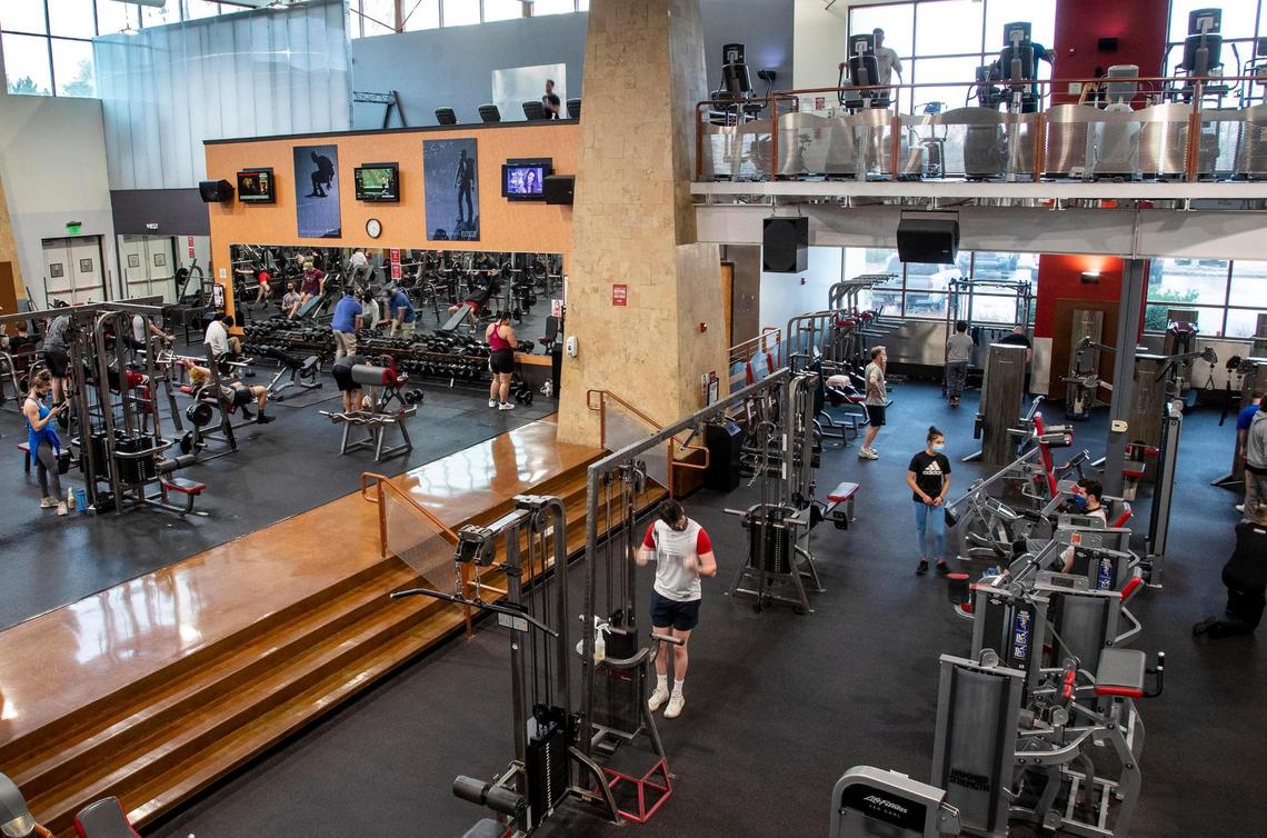 Axiom Fitness on Parckcenter Boulevard in Boise asks all of its patrons to wear masks during the COVID-19 pandemic.