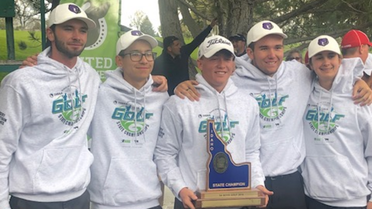 The Rocky High boys golf team won its fourth consecutive state title Tuesday in Pocatello.