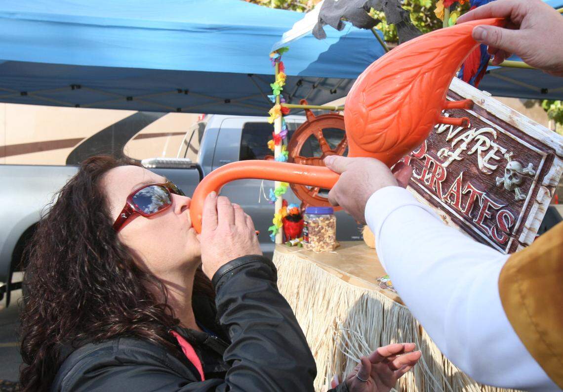 Parrotheads party in the parking lot before Jimmy Buffett’s show at Taco Bell Arena in 2012.