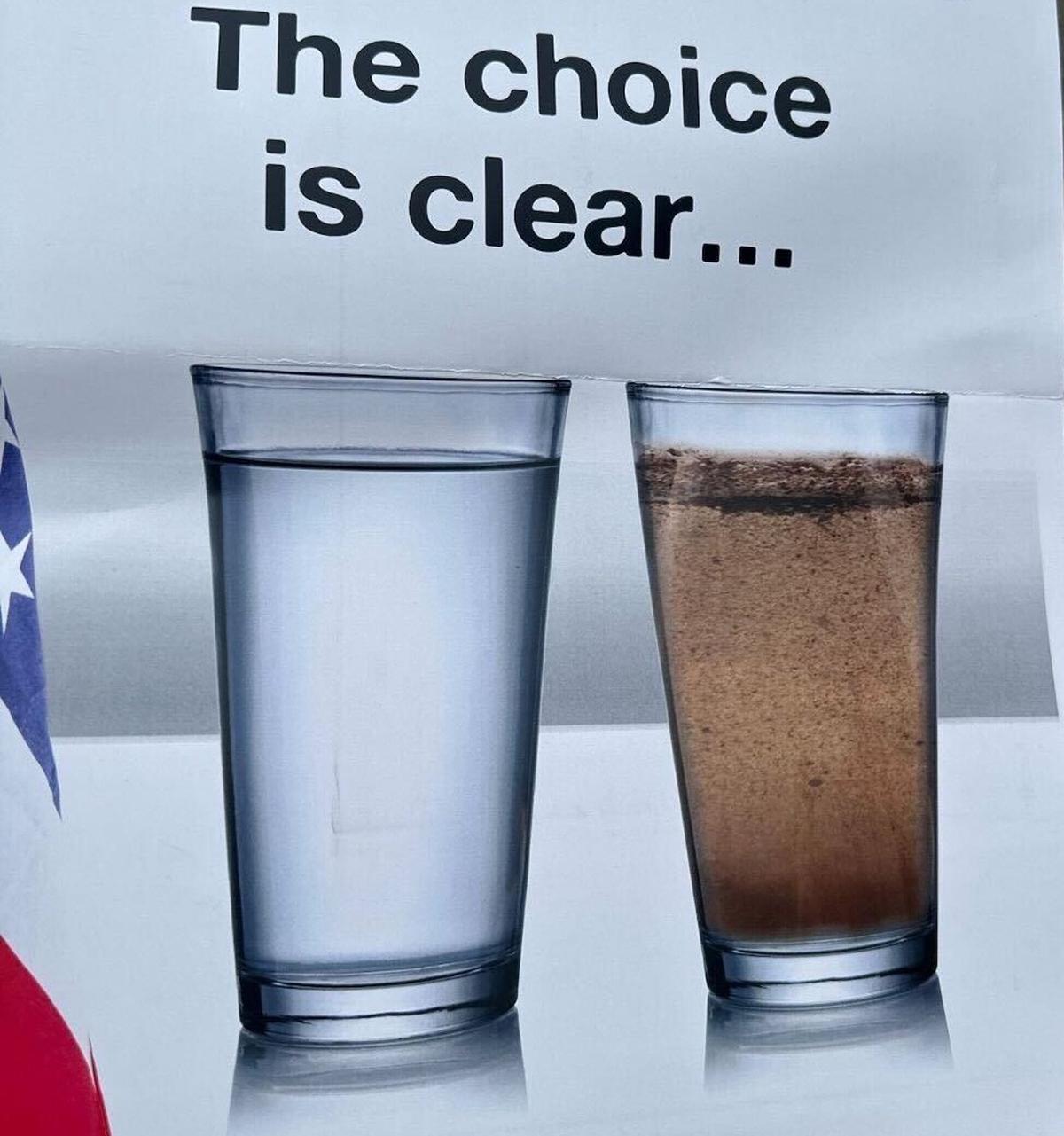The photo shows the backside of the mailer that Hoaglun sent District 3 Meridian voters. The mailer criticized Strader. She called the mailer “out of character” for Hoaglun.