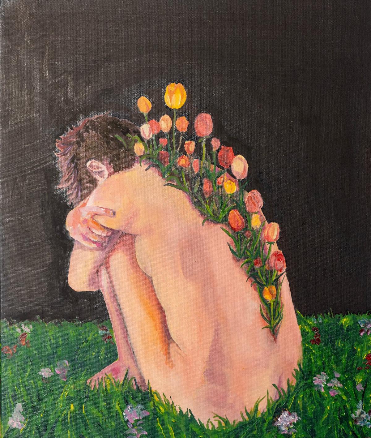 Quinn Carter self-portrait reflects his feelings about his femininity.