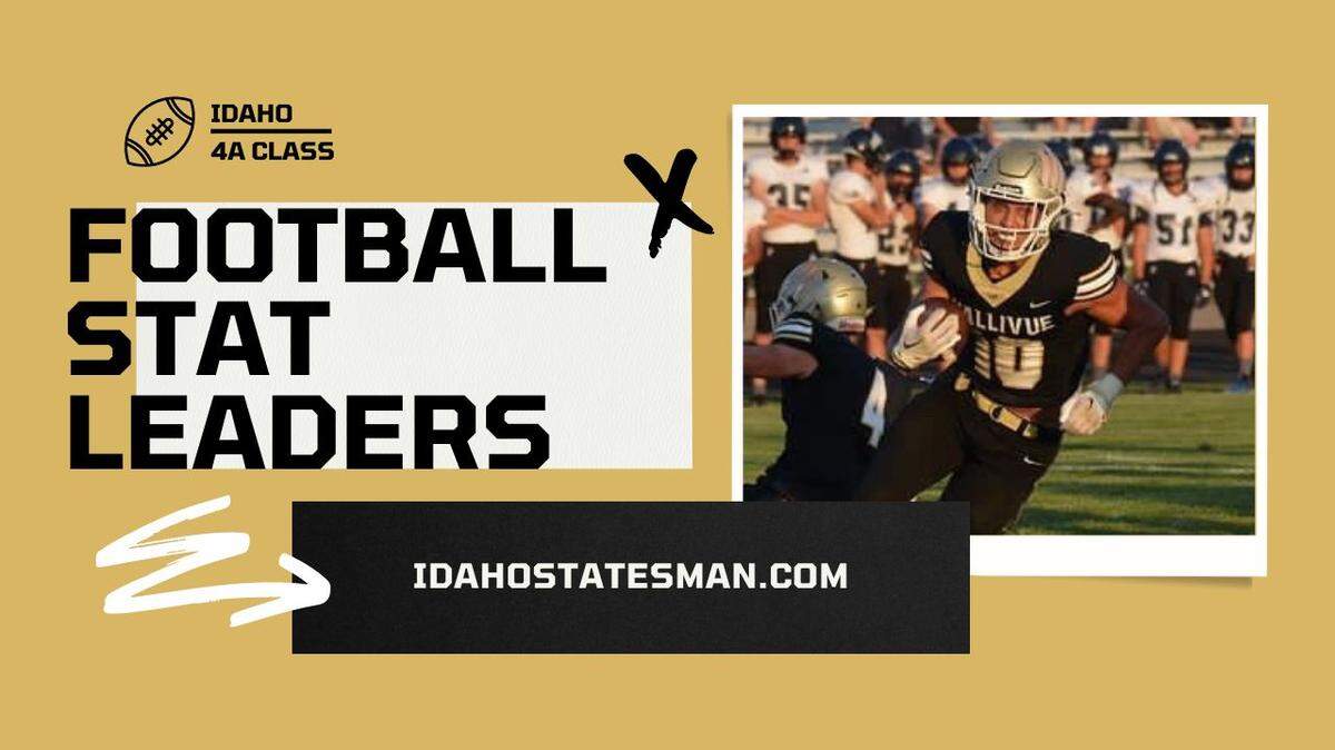 Idaho 4A football stat leaders graphic