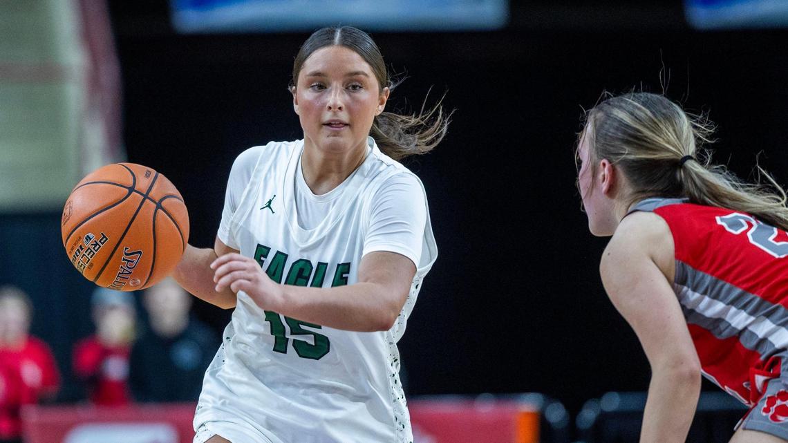 Eagle guard Bella Thompson scored 10 points for the Mustangs in a 48-45 loss to Madison.