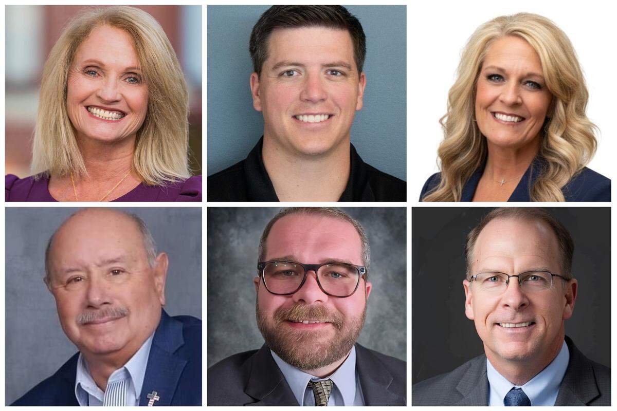 Nampa City Council candidates from top left are Debbie Skaug, Kody Daffer and Wendy Rhodes. From bottom left are Victor Rodriguez, Shaun Simmons and Randy Haverfield.