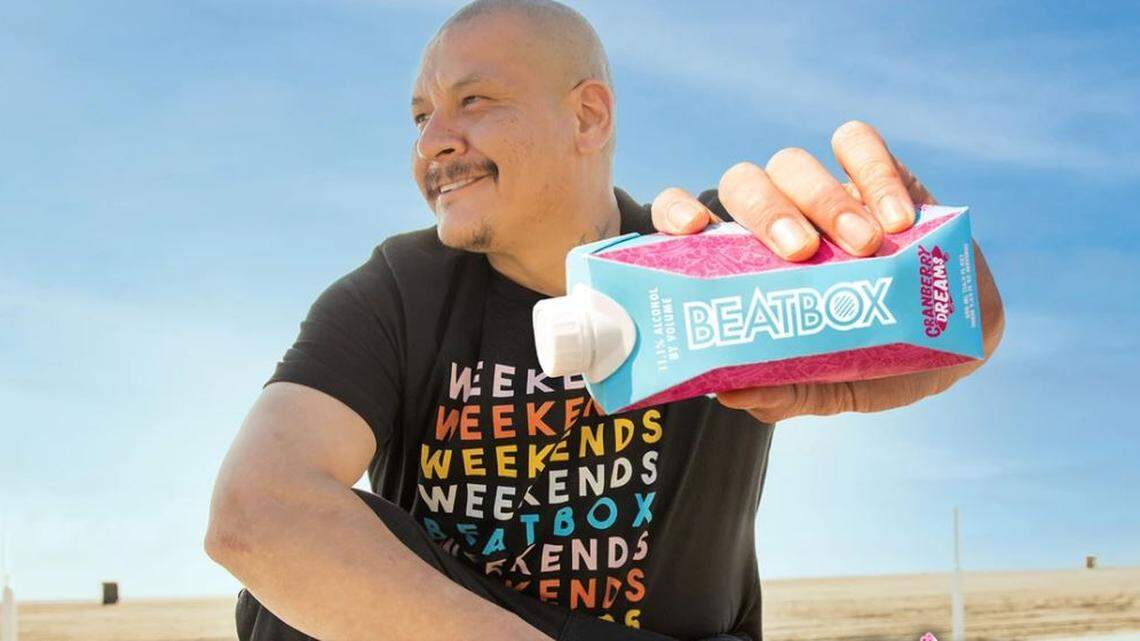 Nathan “Doggface” Apodaca of Idaho holds a serving of Cranberry Dreams.