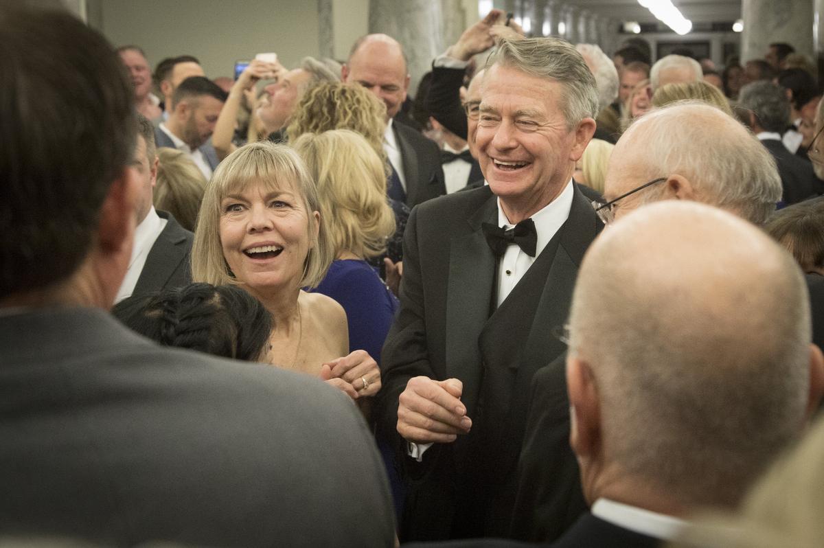 Gov. Brad Little and First Lady Teresa Little between dances. The Inaugural Procession and Ball is a tradition, dating back to 1913, that honors Idaho’s elected officials.