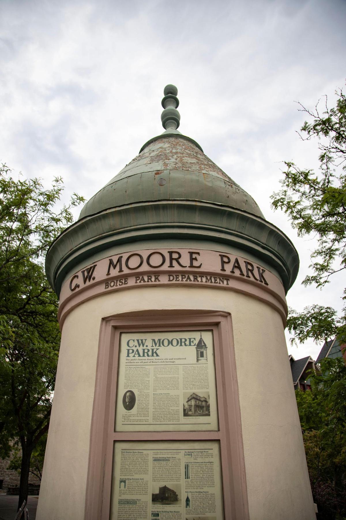 C.W. Moore Park is located at the corner of Grove and 5th streets.