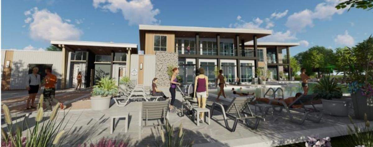 The 10 at Meridian will have a clubhouse for residents of the apartments, flats and town homes.