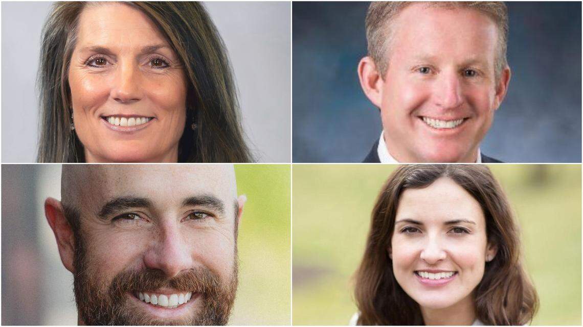 Clockwise, from top left, Kelley Packer, Mat Erpelding, Diana Lachiondo and Luke Malek.