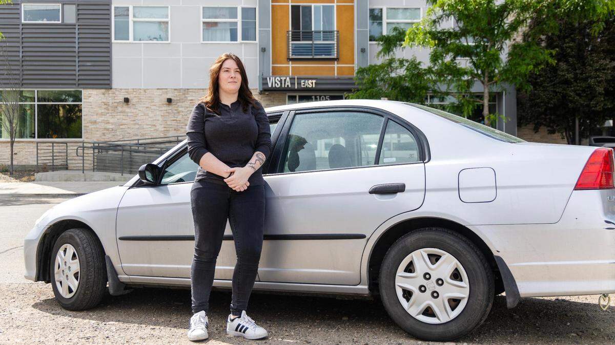 Alexandrea Van Zelf lives in a studio apartment in The Vista Apartments in Boise. They’ve used the federal emergency rental assistance fund for aid, but the funds will run out this summer.