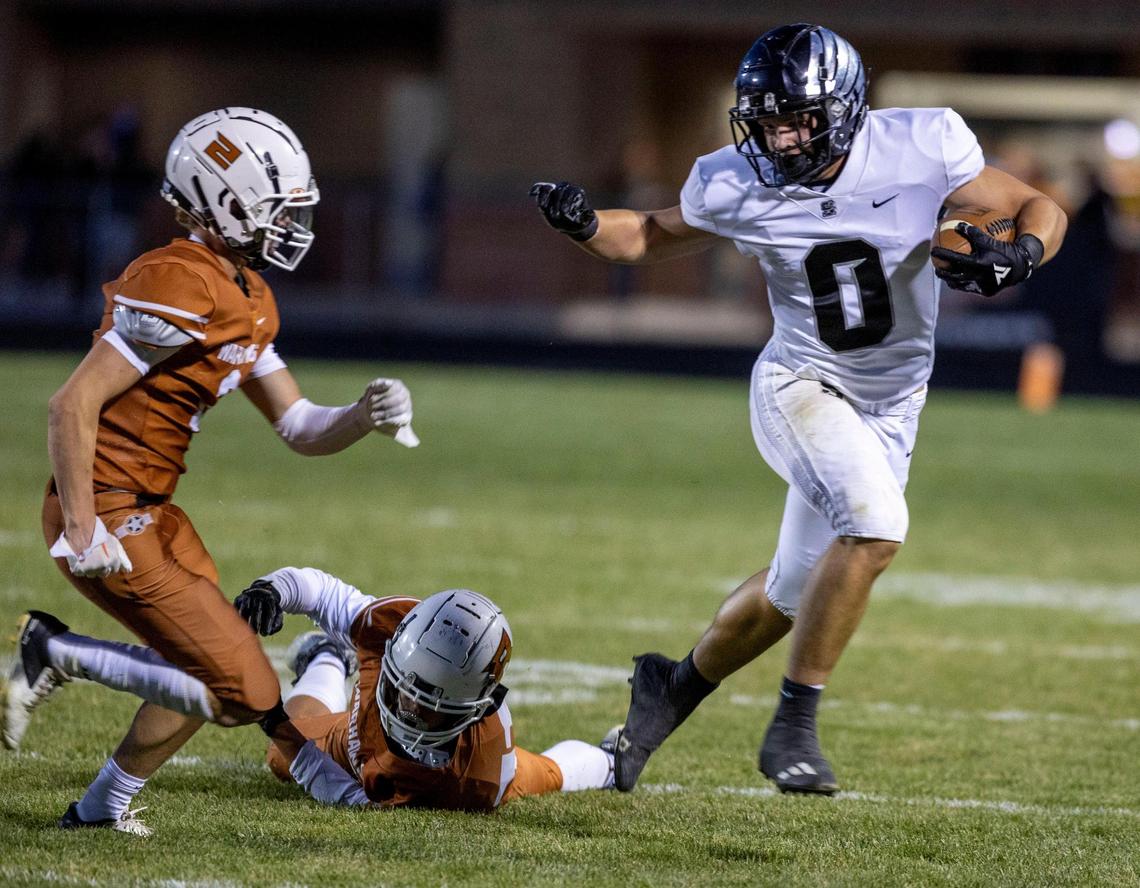 Skyview’s Mason Krahn remains one of the state’s top two-way threats and has committed to Idaho.