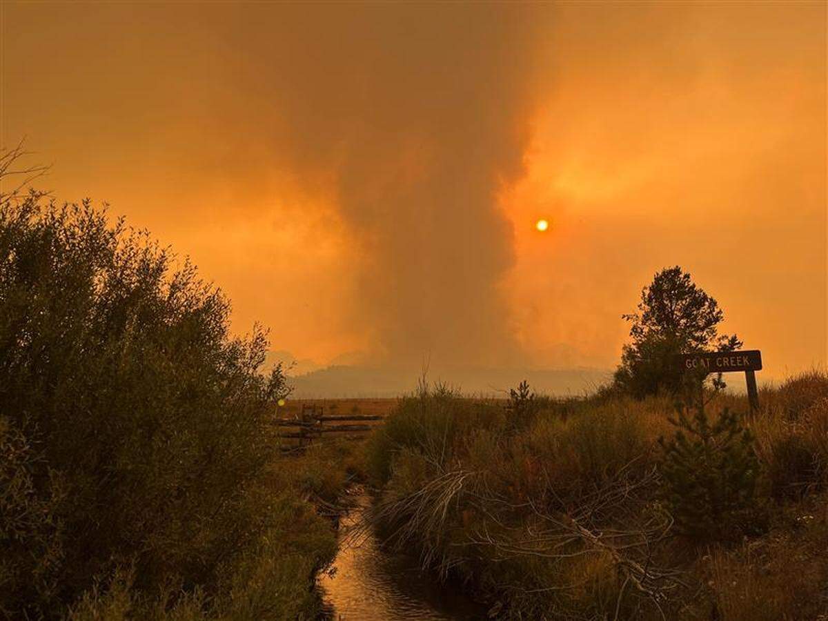 Smoke from the Wapiti Fire in September. 2024 was an especially bad fire season, officials say, but they worry the state is headed for another — without enough money in the bank to cover the costs.