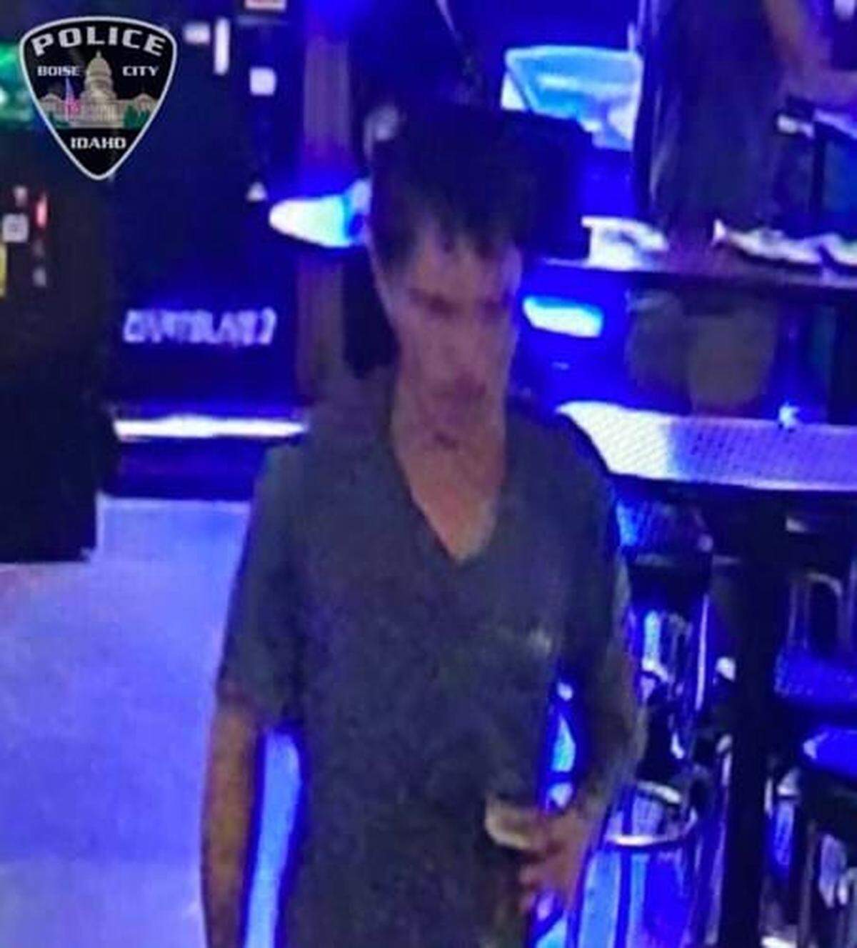 Surveillance footage shows the suspect.