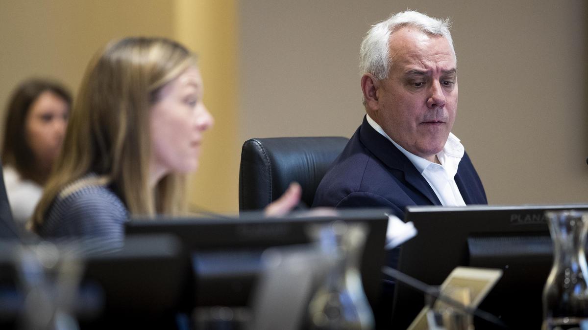 City Council President Lauren McLean sits next to Mayor David Bieter, who appointed her to the council in 2010, at council meetings, including this one Oct. 8 at City Hall. That makes for awkwardness, now that McLean is running for Bieter’s job.