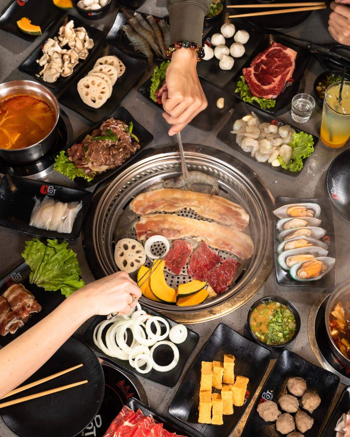 KPot combines all-you-can-eat Korean barbecue and Asian hot pot experiences.