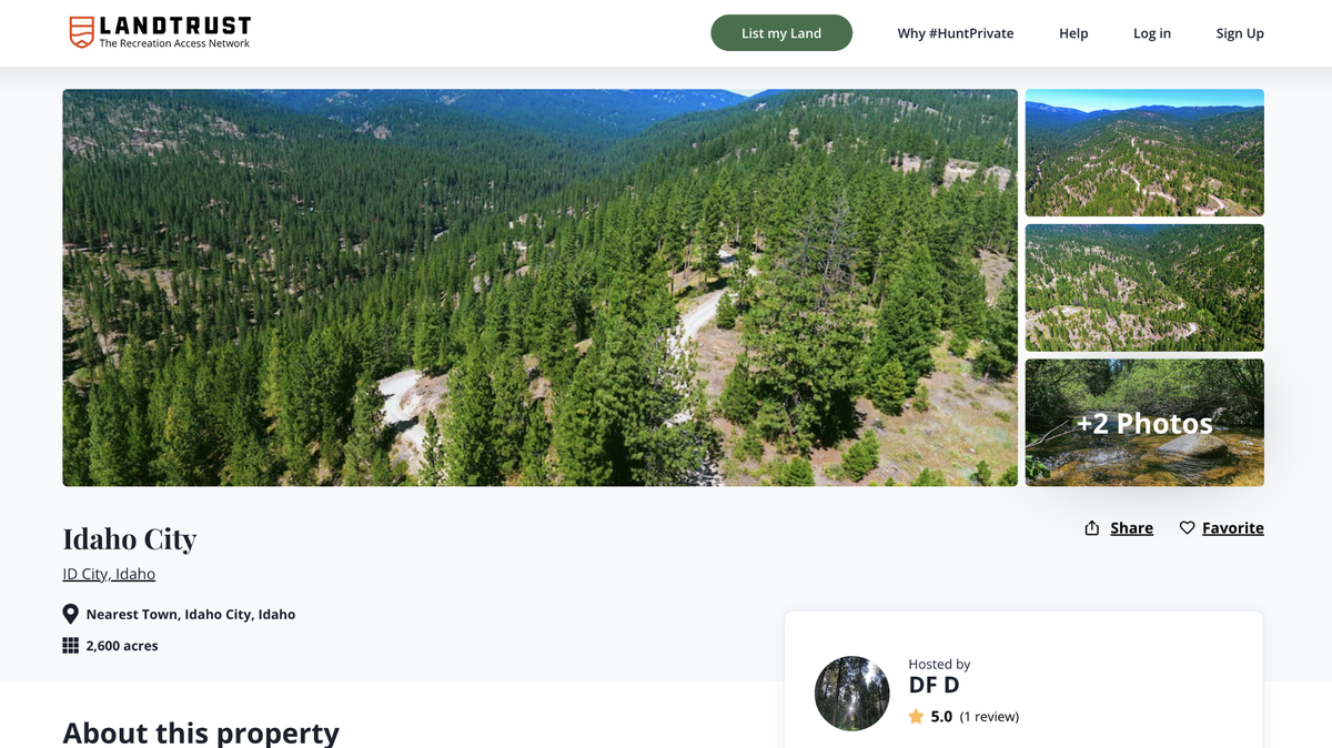 LandTrust.com, which has been described as an Airbnb service for outdoor recreation, has multiple Idaho properties owned by Dan and Farris Wilkses’ DF Development.