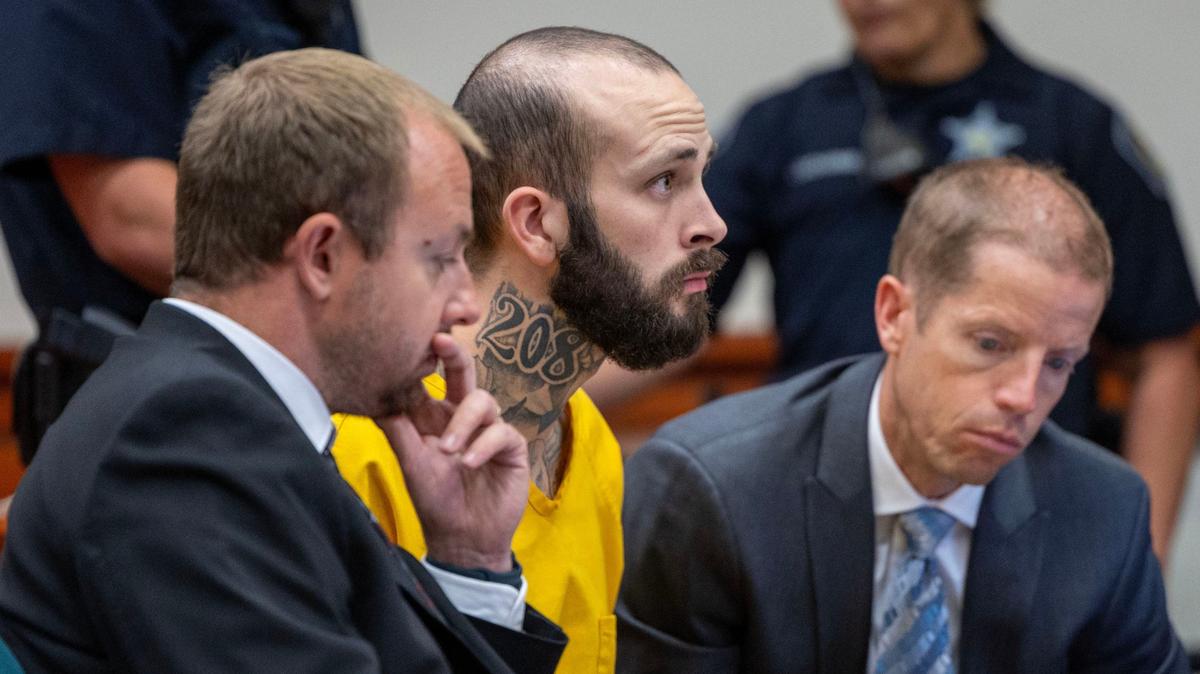 Nicholas Umphenour, the man who helped an Idaho prisoner escape from custody with a hospital ambush, appears in a Boise court in May. Umphenour made his initial appearance in a North Idaho case Thursday.