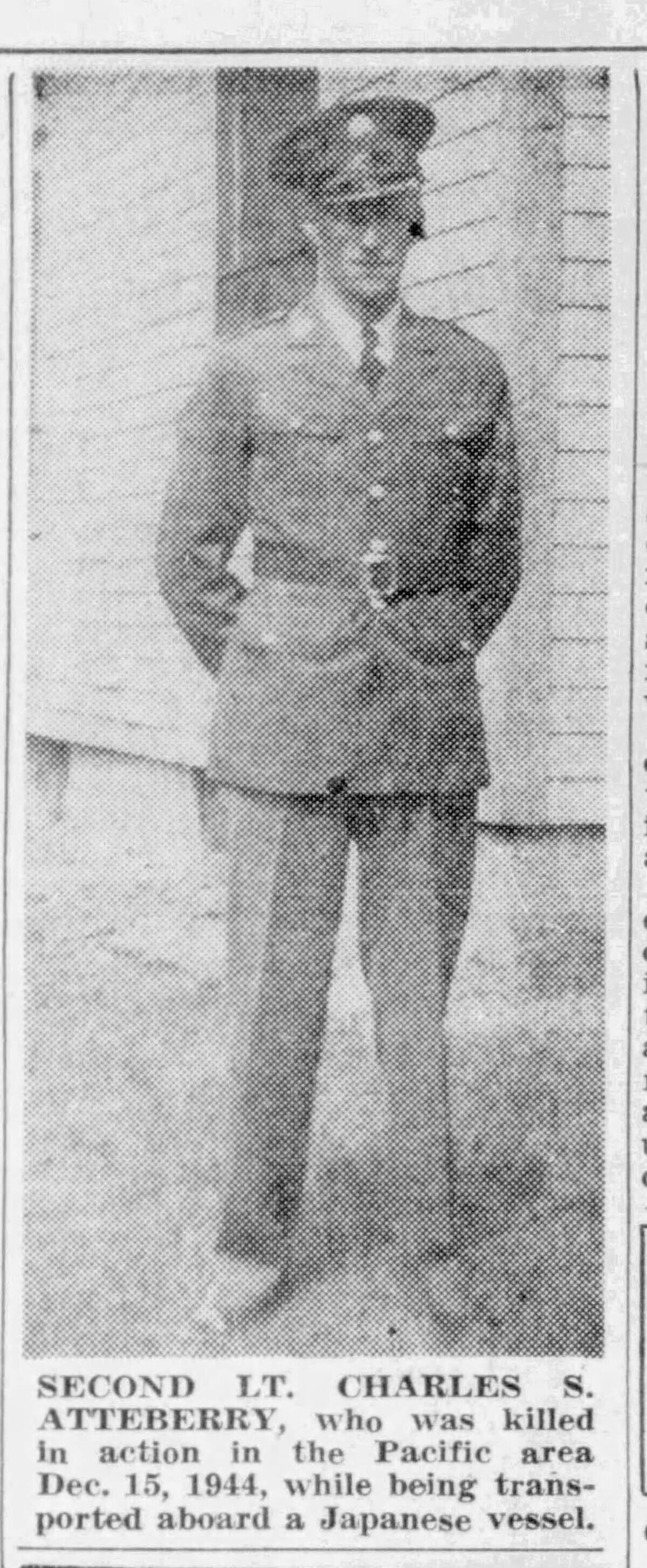 Authorities originally believed Charles Atteberry had died while on board the Enoura Maru in December 1944. According to the Defense POW/MIA Accounting Agency, he actually died while aboard the Brazil Maru in January 1945.