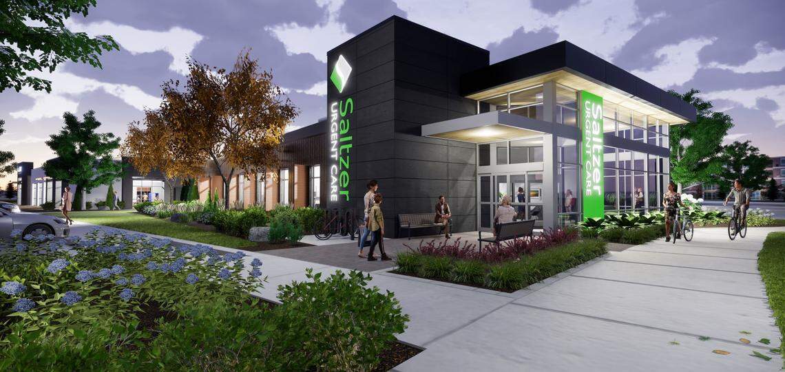 An artist’s rendering of Saltzer Health’s new East Boise clinic at the intersection of Barber Valley Drive and ParkCenter Boulevard.