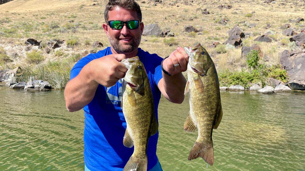Thanks to beautiful weather, hungry fish (like these chunky Snake River smallmouth caught by Abe Anderson) and ideal river conditions, early autumn is a great time to go fishing in southern Idaho.