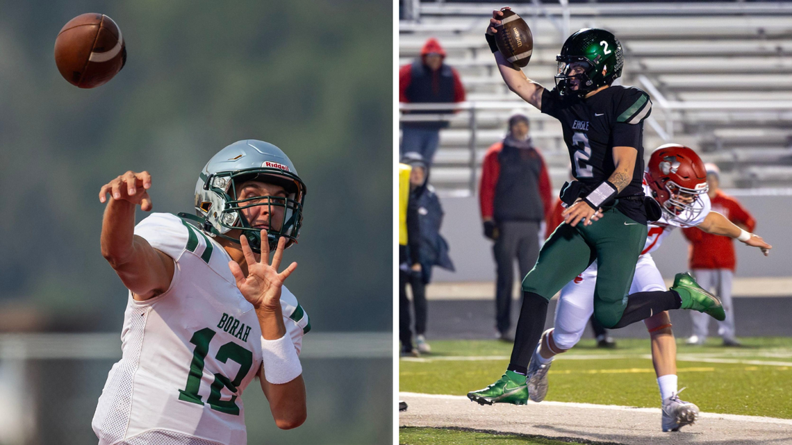 Borah’s Dylan Luekenga, left, and Austin Ramsey were voted the 6A SIC River Division Co-Players of the Year by the division’s coaches.