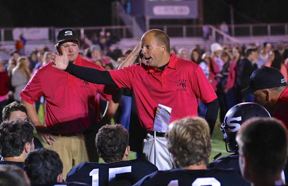 Ridgevue hired Gary Thorson as its next head football coach Tuesday night. Thorson brings a career record of 90-53 to the Nampa high school, including 36-18 at Oregon’s Sisters High, pictured above.
