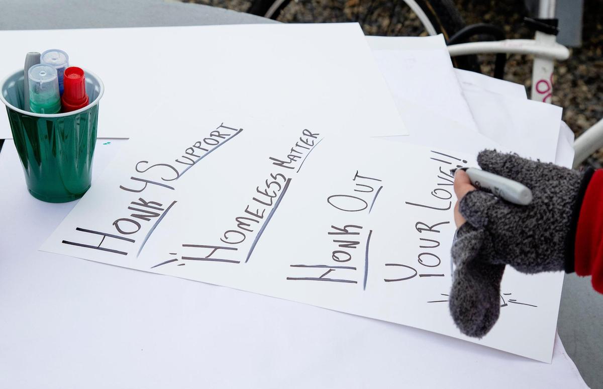 A close-up look at Chyann Hummer’s sign.