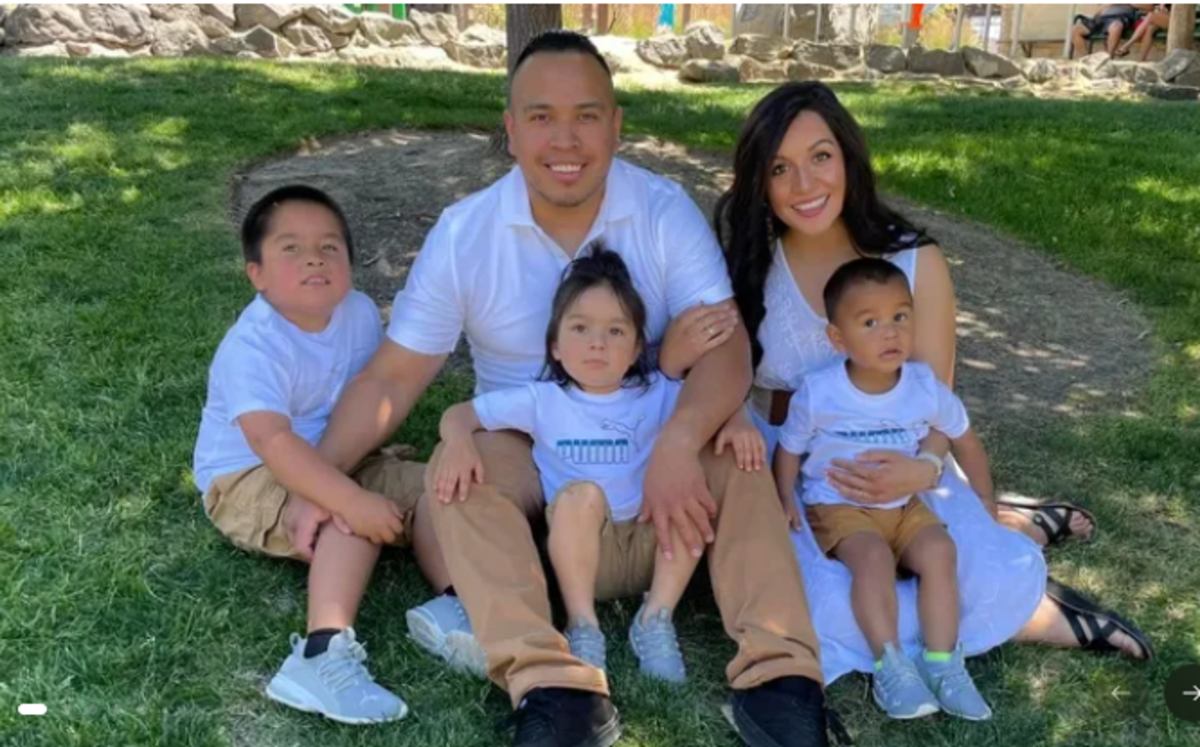 Miguel Vasquez, his wife, Jacqueline “Jacky” Vasquez, and their three children.