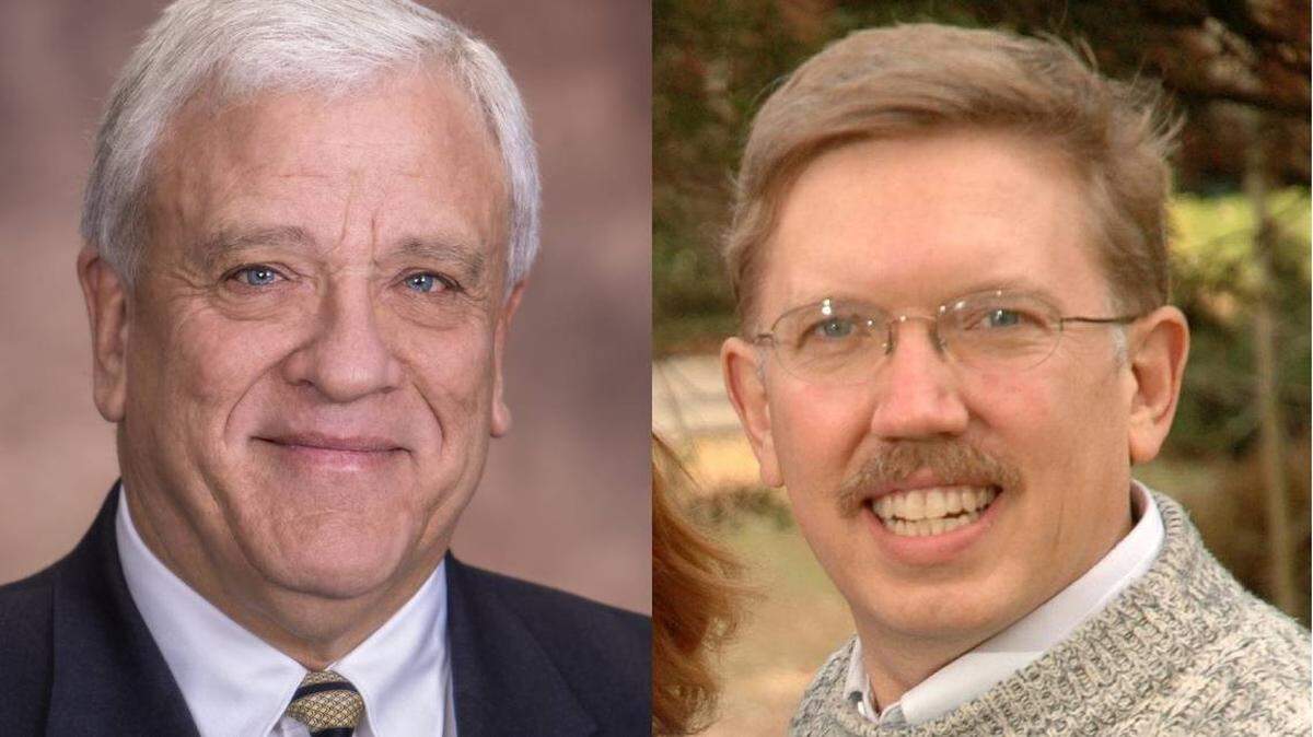 Ada County Highway District Commissioners Kent Goldthorpe, left, and Jim Hansen.
