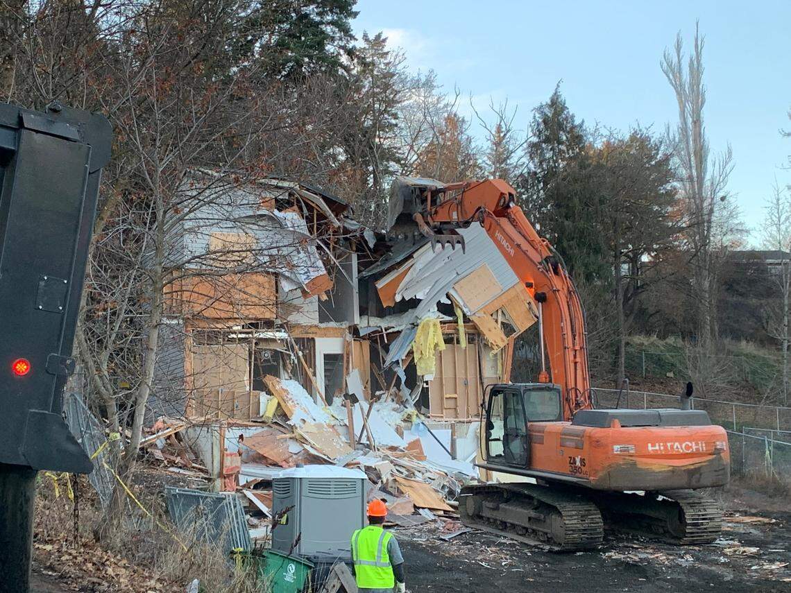 The Moscow home where four University of Idaho students were killed in November 2022 was torn down in December 2023. Suspect Bryan Kohberger is charged with four counts of first-degree murder in the case set for trial in August 2025.