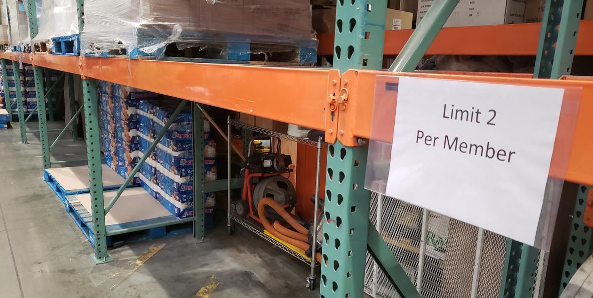 Even with a limit of two packages per customer, Boise’s Costco store has struggled to keep toilet paper in stock.