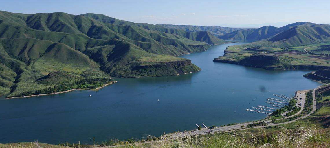 Lucky Peak Reservoir.