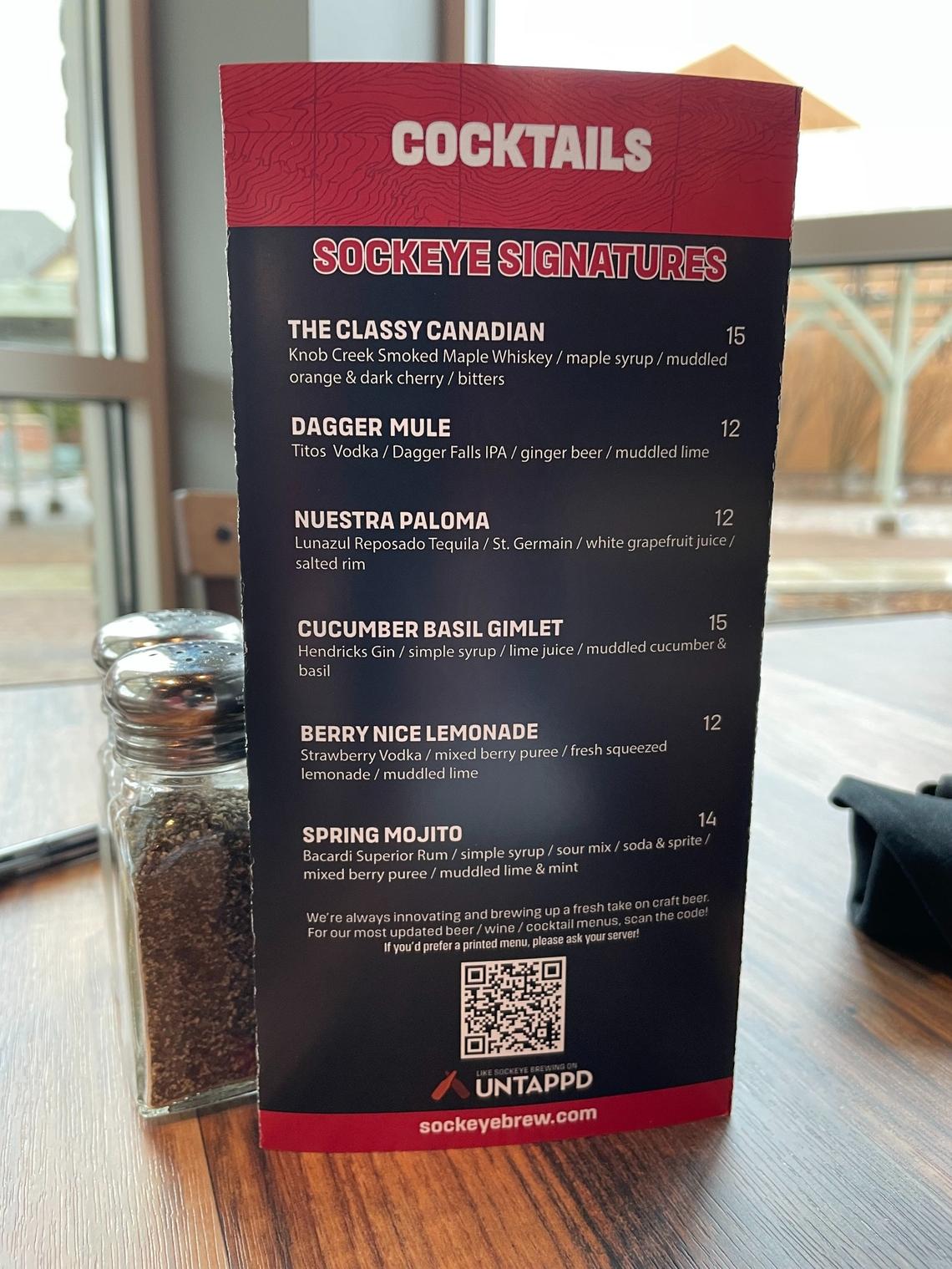 Sockeye Alehouse also has a full liquor bar.