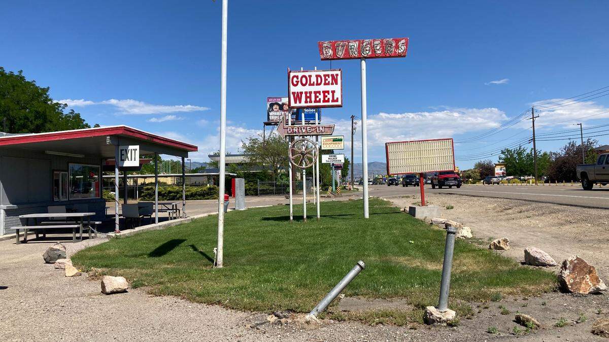 The Golden Wheel Drive In on Tuesday afternoon. The restaurant announced it had closed permanently on Friday.