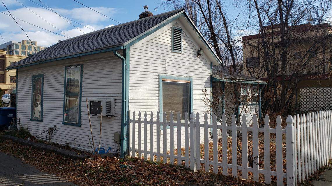 This house at 1110 W. Miller St. would be razed as part of a project planned by The Hawkins Cos. to build new housing near 11th and Miller streets.
