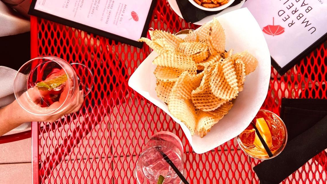 Casual finger foods and drinks are the focus at the new Red Umbrella Bar.