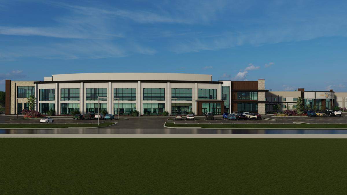 An architect’s rendering shows where the 2,000-seat auditorium would be. The Hartford Institute for Religion Research defines “megachurches” as Protestant churches with at least 2,000 in attendance. Life Church identifies as nondenominational rather than Protestant.