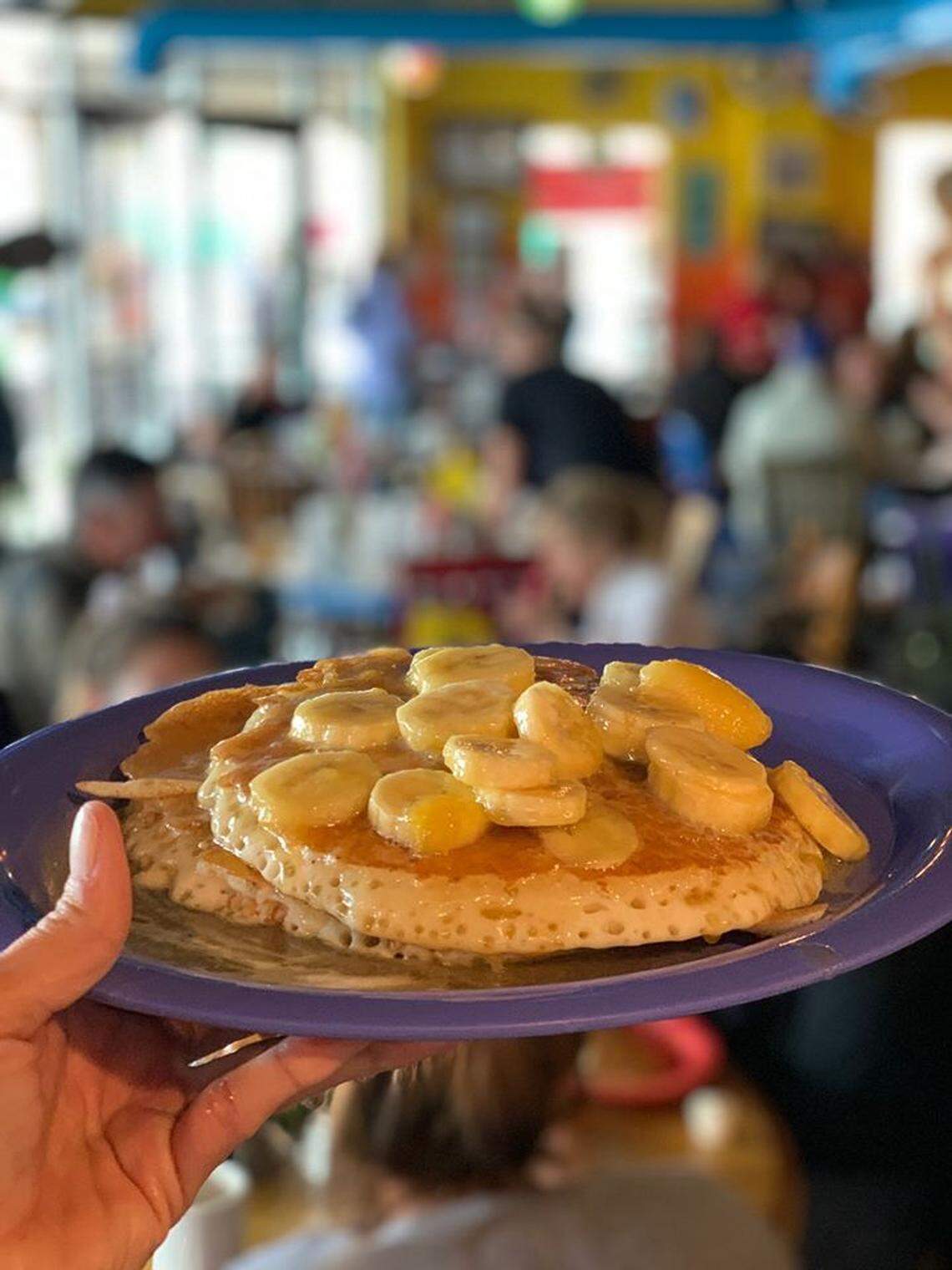 Named after the singer-songwriter, Jack Johnson Banana Walnut Pancakes are a popular choice at the Squeeze In.